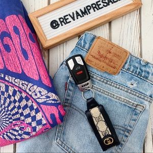 VINTAGE GUCCI GG MONOGRAM KEY CHAIN CASE HOLDER